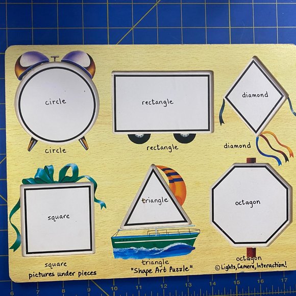 Shape Art Wood Peg Puzzle - Picture 2 of 6